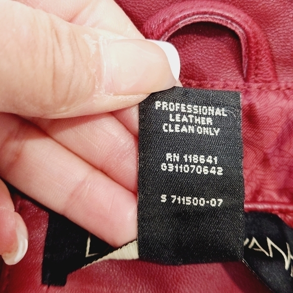 LANE Bryant Red 100% Pure Leather Jacket Size 26/28 - Picture 12 of 12